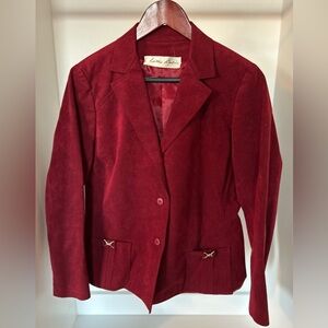 Vintage genuine suede Red Blazer size medium